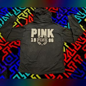 #190 VS Pink L/S Cropped Hoodie Tee 🖤